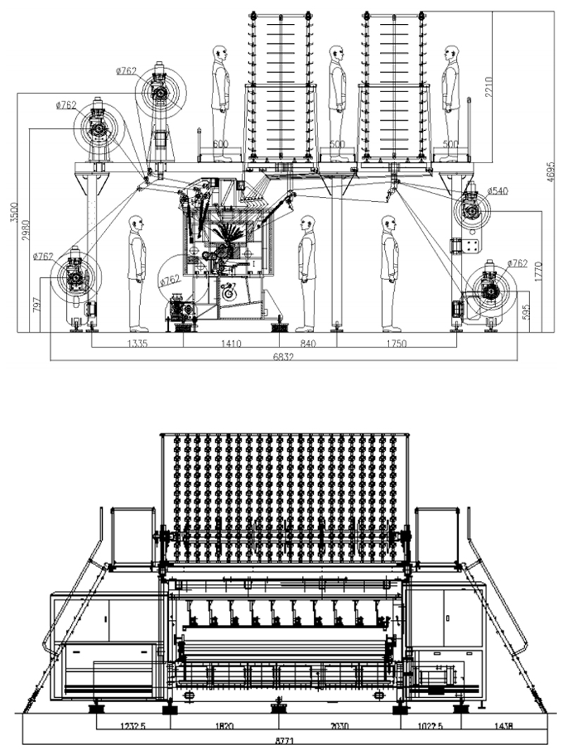 Leavers Machine Multi Bar Lace Machine Without Jacquard